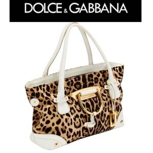DOLCE & GABANNA "Miss Doll" Leopard Print HandBag, EUC